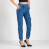 Women's blue cargo jeans - Clothing