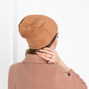 Women's brown fur hat - Caps