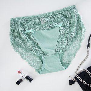 Women's green lace PLUS SIZE panties - Underwear