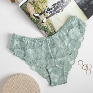 Women's green lace panties - Underwear