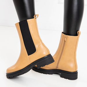 Women's high boots in camel color Dolfina - Footwear