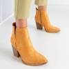 Women's light brown ankle boots on a cowboy post from Harten - Footwear
