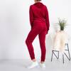 Women's maroon sweat suit set with the inscription - Clothing