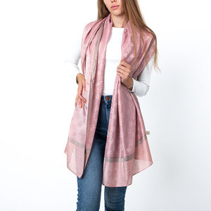 Women's pink patterned scarf - Accessories