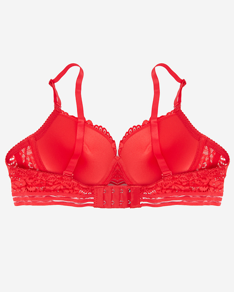 Women's red lace padded bra - Underwear