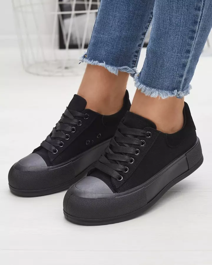 Women's sports sneakers in black Tovarry- Footwear