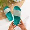 Women's turquoise sandals with cubic zirconias Blink Blink - Footwear
