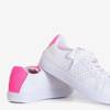 Women's white sneakers with red inserts Xandra - Footwear