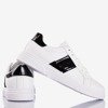 Women's white sports sneakers with black Hypnos inserts - Footwear