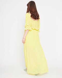 Women's yellow Spanish maxi dress - Clothing