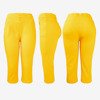 Yellow short leggings with buttons on the waist - Pants 1