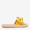 Yellow slippers with a Playa bow - Footwear