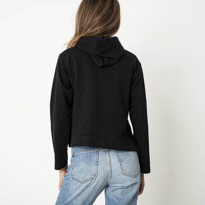 Black women's sweatshirt with the inscription - Clothing
