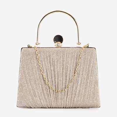 A small clutch bag in gold color - Handbags
