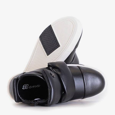 Black children's sneakers with shiny inserts Damasko - Shoes