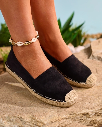 OUTLET Royalfashion Black women's espadrilles Lessilla